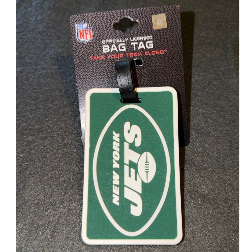 New York Jets NFL Luggage Bag Tag Aminco Green White NFL-LS-030-11 NWT